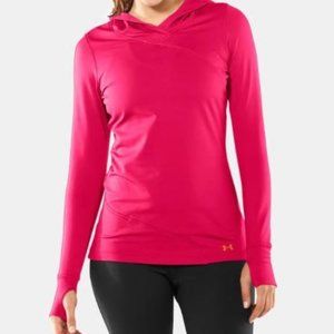 Under Armour Pink Fitted Athletic Thumbhole Hoodie